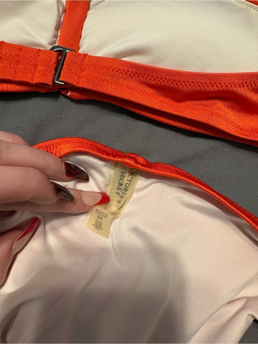 Victoria's Secret Orange Bandeau Bikini with Removable Halter - Picture 3 of 3